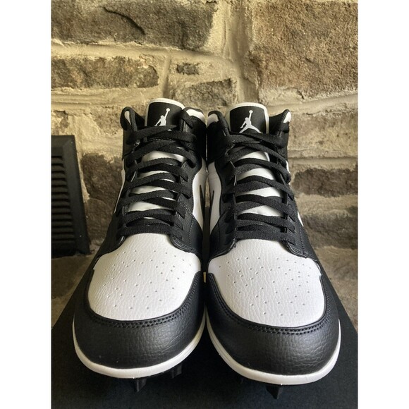 Nike Air Jordan 1 Mid TD White Black Panda Football Cleat Men Size 16 FJ6805-100 main image 10